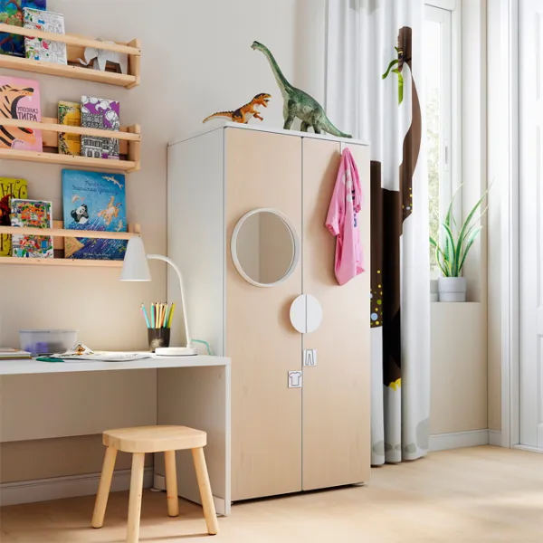 Шкаф Ikea Smastad/Platsa 50 x 40см x 208.5 / ДСП / Белый photo 2