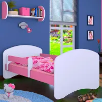 Детская кровать Happy Babies Happy L07 90 x 190 см / Щит / Розовый