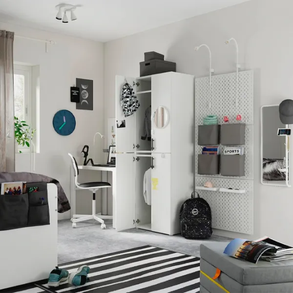 Шкаф Ikea Smastad/Platsa 50 x 40см x 180 / ДСП / Белый photo 5