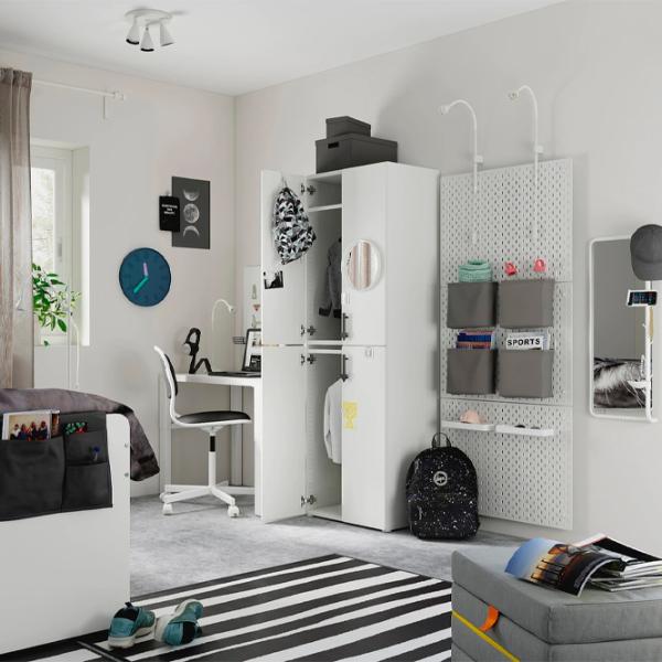 Шкаф Ikea Smastad/Platsa 50 x 40см x 180 / ДСП / Белый photo 5