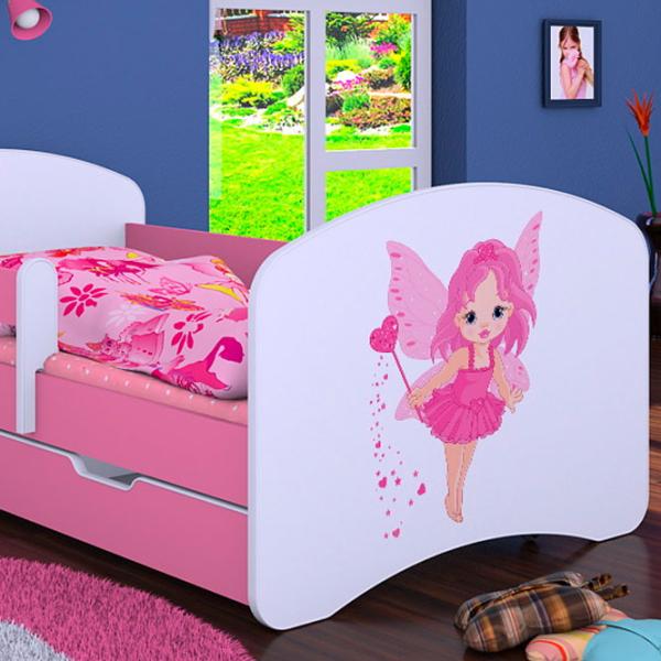 Детская кровать Happy Babies Happy Fairy L02 70 x 140 см / Щит / Розовый photo 2