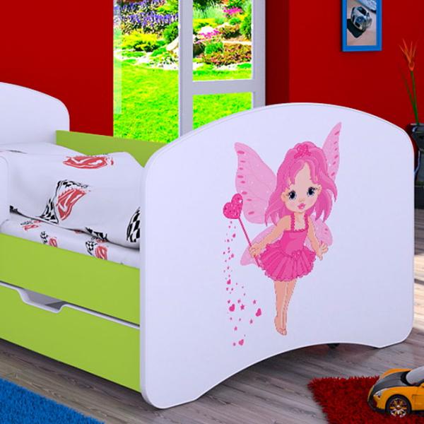 Pat pentru copii Happy Babies Happy Fairy L02 70 x 140 cm / Placa / Green photo 2