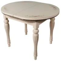 Masă de bucătărie extensibilă Magnus DT A11 Lemn, sticlă/ Ivory