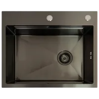 Chiuvetă SanDonna HD6050 60 x 50 / Oțel inoxidabil / Black