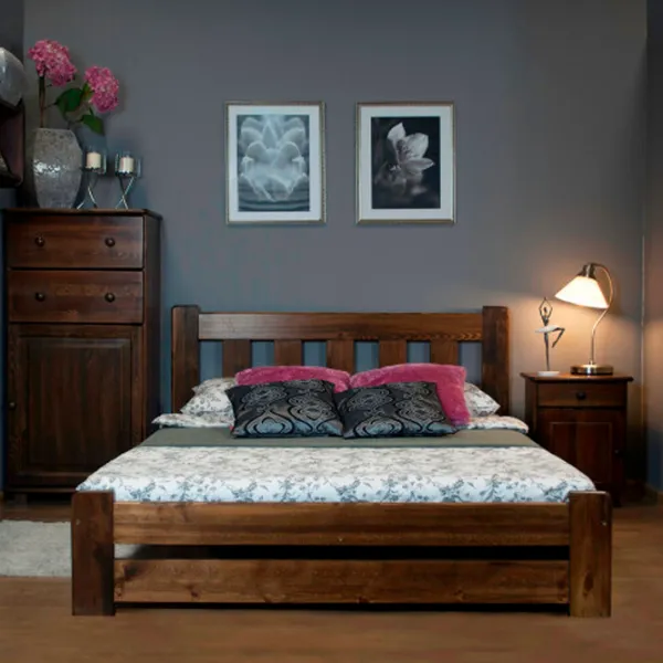 Кровать Drewmax Mila D 160 x 200 см / Дерево / Разноцветный photo 4