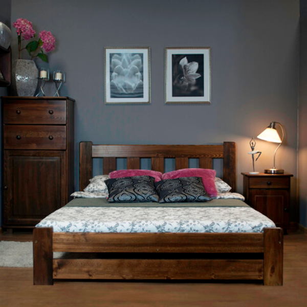 Кровать Drewmax Mila D 160 x 200 см / Дерево / Разноцветный photo 4