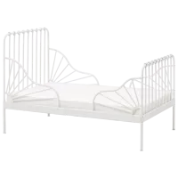 Pat pentru copii Ikea Minnen 80 x 200 cm / Metal / White