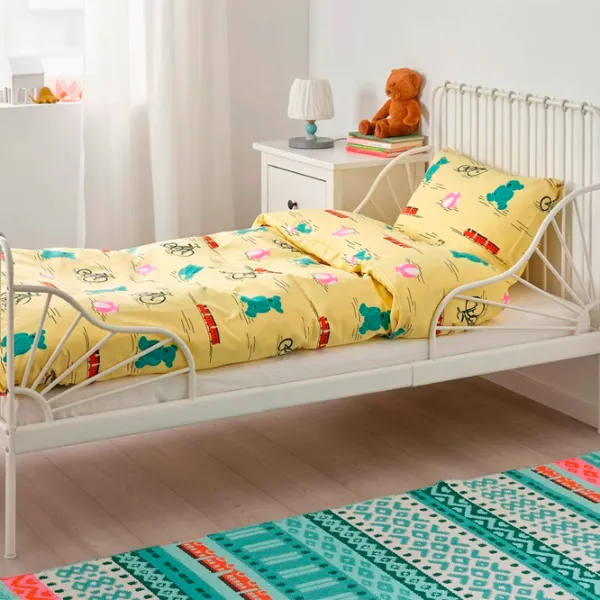 Pat pentru copii Ikea Minnen 80 x 200 cm / Metal / White photo 3