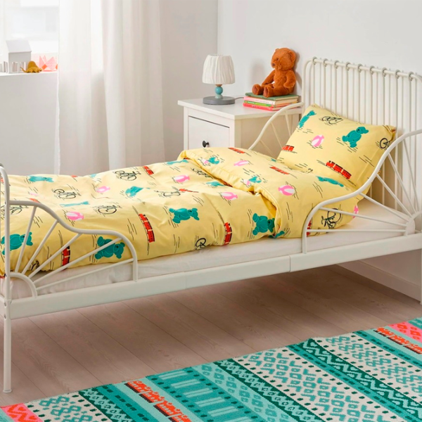 Pat pentru copii Ikea Minnen 80 x 200 cm / Metal / White photo 3