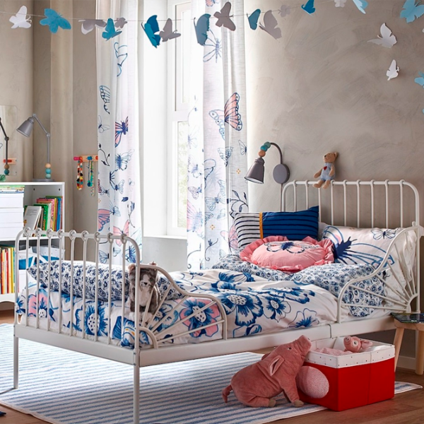 Pat pentru copii Ikea Minnen 80 x 200 cm / Metal / White photo 5