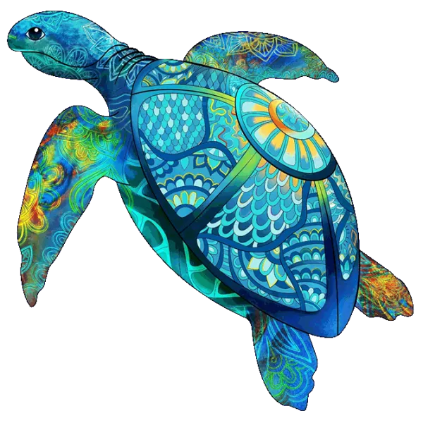 Puzzle Eureka Rainbow Wooden Sea Turtle 6+/ Количество деталей: 125 photo 1 Puzzle Eureka Rainbow Wooden Sea Turtle 6+/ Количество деталей: 125 photo 1