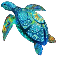 Puzzle Eureka Rainbow Wooden Sea Turtle 6+/ Количество деталей: 125