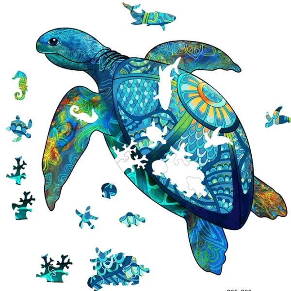 Puzzle Eureka Rainbow Wooden Sea Turtle 6+/ Количество деталей: 125 photo 2 Puzzle Eureka Rainbow Wooden Sea Turtle 6+/ Количество деталей: 125 photo 2