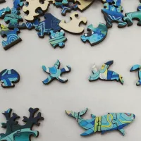 Puzzle Eureka Rainbow Wooden Sea Turtle 6+/ Numărul de piese: 125 photo 3