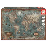 Puzzle Educa Historical World Map 12+/ Количество деталей: 8000