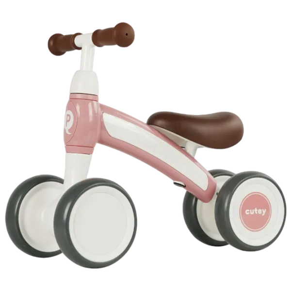 Трехколесный беговел Qplay Cutey 12"  Металл / Розовый Brown photo 1