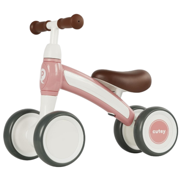 Трехколесный беговел Qplay Cutey 12"  Металл / Розовый Brown photo 1