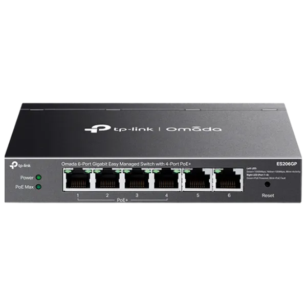 Коммутатор TP-Link ES206GP Черный photo 1