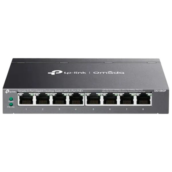 Коммутатор TP-Link DS108GP Черный photo 1 Коммутатор TP-Link DS108GP Черный photo 1