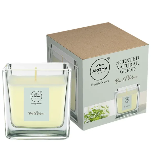 Свеча Aroma Home Woody Series Базилик Вербена / Воск photo 1