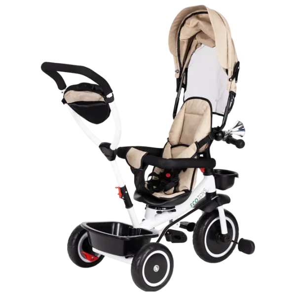 Трицикл Ecotoys YM-BT-2 25 кг / Бежевый photo 4