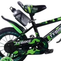 Велосипед TyBike BK-3 14" 14" Алюминий / Зеленый Черный photo 5
