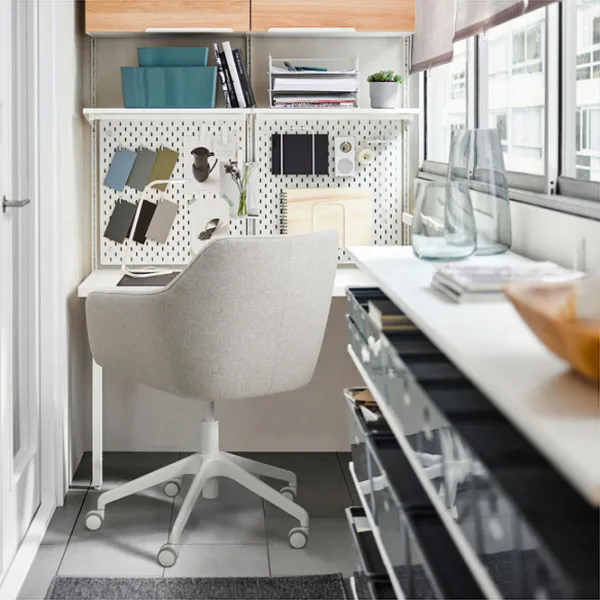 Fotoliu de birou Ikea Tossberg/Langfjall Stofă/ Beige White photo 3