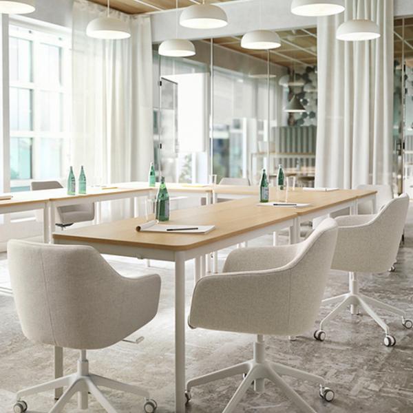 Fotoliu de birou Ikea Tossberg/Langfjall Stofă/ Beige White photo 4