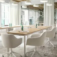 Fotoliu de birou Ikea Tossberg/Langfjall Stofă/ Beige White photo 4