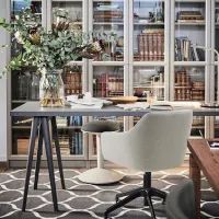 Офисное кресло Ikea Tossberg/Langfjall Полиэстер/ Бежевый Черный photo 5