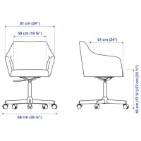 Офисное кресло Ikea Tossberg/Langfjall Полиэстер/ Бежевый Черный photo 7