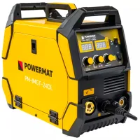 Сварочный аппарат Powermat PM-IMGT-240L 220 В полуавтоматическая (MIG/MAG), ручная дуговая (MMA), аргонно-дуговая (TIG) / Желтый photo 2