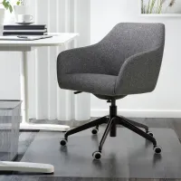 Офисное кресло Ikea Tossberg/Langfjall Полиэстер/ Тёмно-серый Черный photo 2
