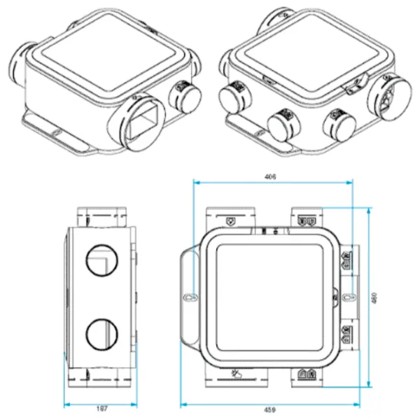 Вентиляция Aldes Kit EasyHOME HYGRO COMPACT Classic Черный / 32 дБ photo 6 Вентиляция Aldes Kit EasyHOME HYGRO COMPACT Classic Черный / 32 дБ photo 6