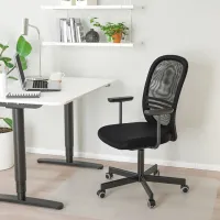 Fotoliu de birou Ikea Flintan Stofă/ Black photo 2