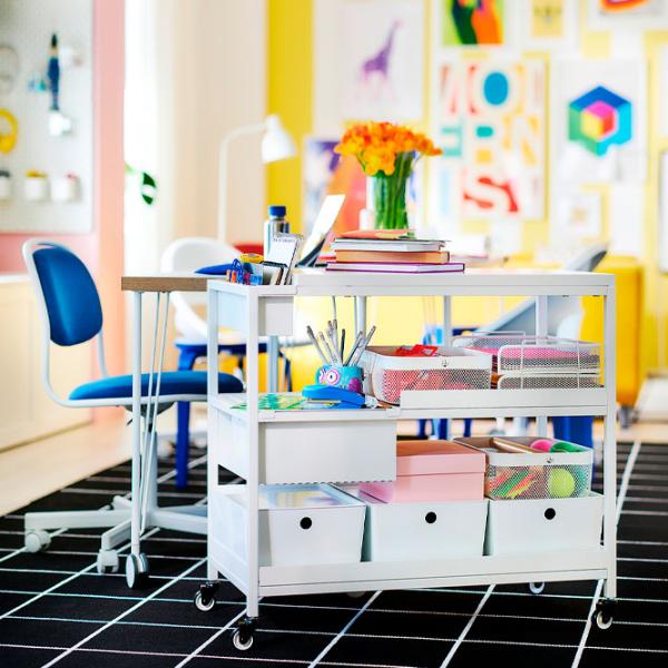 Fotoliu de birou Ikea Orfjall/Vissle Stofă/ Blue White photo 5