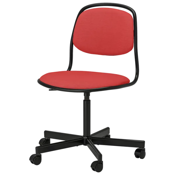 Fotoliu de birou Ikea Orfjall/Vissle Stofă/ Red Black photo 1
