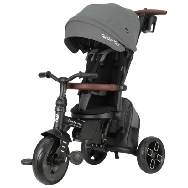 Triciclu Qplay Comfo Max 25 kg / Gray photo 1