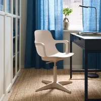 Fotoliu de birou Ikea Odger Plastic/ Beige photo 6