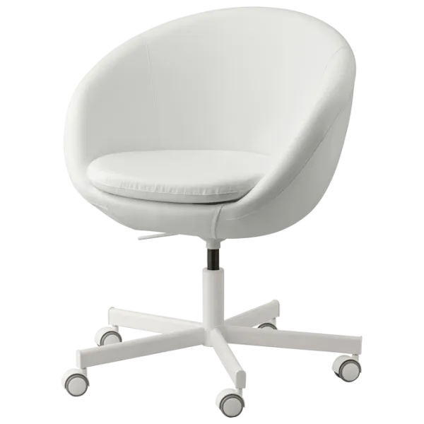Fotoliu de birou Ikea Skruvsta/Vissle Stofă/ White  photo 1