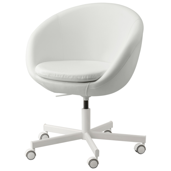 Fotoliu de birou Ikea Skruvsta/Vissle Stofă/ White  photo 1