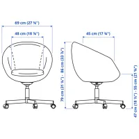 Офисное кресло Ikea Skruvsta/Vissle Ткань/ Белый photo 7