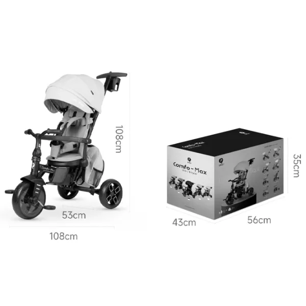 Трицикл Qplay Comfo Max 25 кг / Черный photo 6