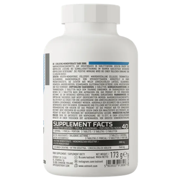Creatină OstroVit Monohydrate 3000 (5903933913896) 120 photo 3 Creatină OstroVit Monohydrate 3000 (5903933913896) 120 photo 3