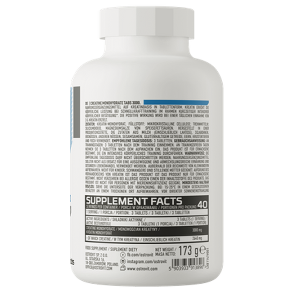 Creatină OstroVit Monohydrate 3000 (5903933913896) 120 photo 3 Creatină OstroVit Monohydrate 3000 (5903933913896) 120 photo 3