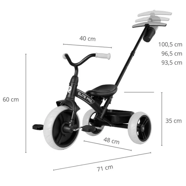 Трицикл Qplay Elite Pro 25 кг / Черный photo 8
