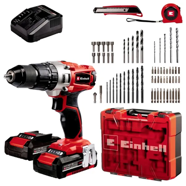 Mașină de găurit și înșurubat Einhell TE-CD 18/2 Li-i +64 1250 rot/min photo 6
