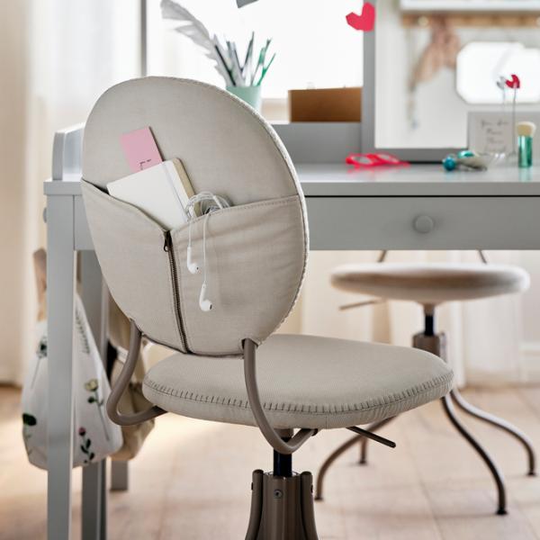 Fotoliu de birou Ikea Bjorkberget Stofă/ Beige  photo 5