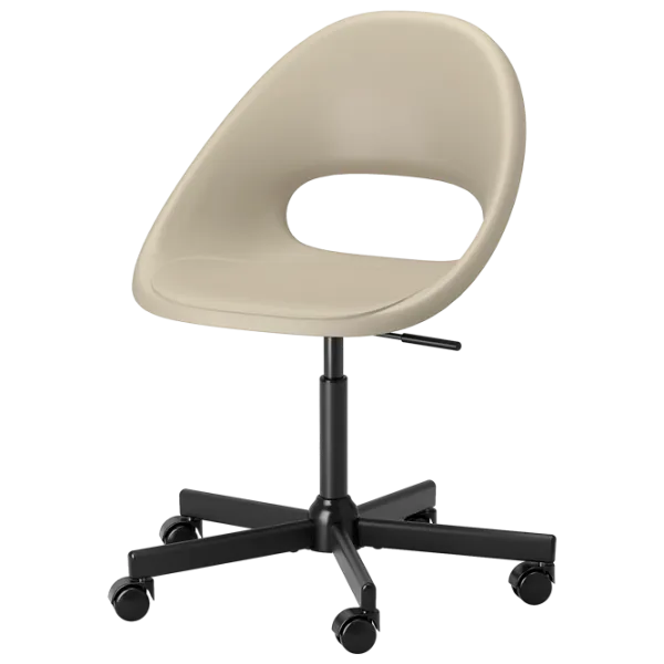 Fotoliu de birou Ikea Eldberget Plastic/ Beige Black photo 1