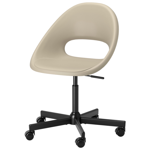 Fotoliu de birou Ikea Eldberget Plastic/ Beige Black photo 1